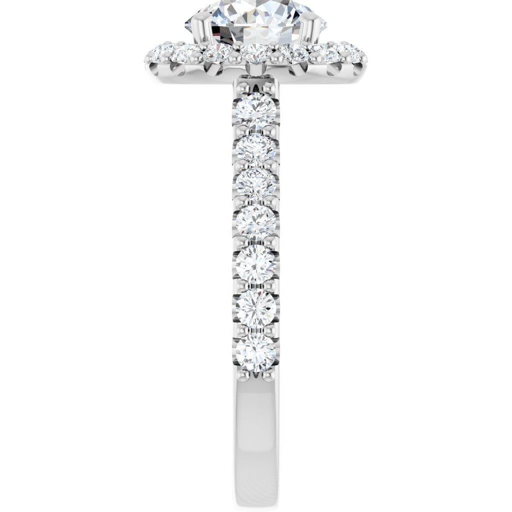 2 1/3 CTW Lab-Grown Diamond Engagement Ring in 14k white gold