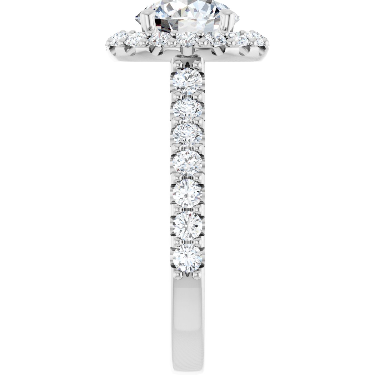 2 1/3 CTW Lab-Grown Diamond Engagement Ring in 14k white gold