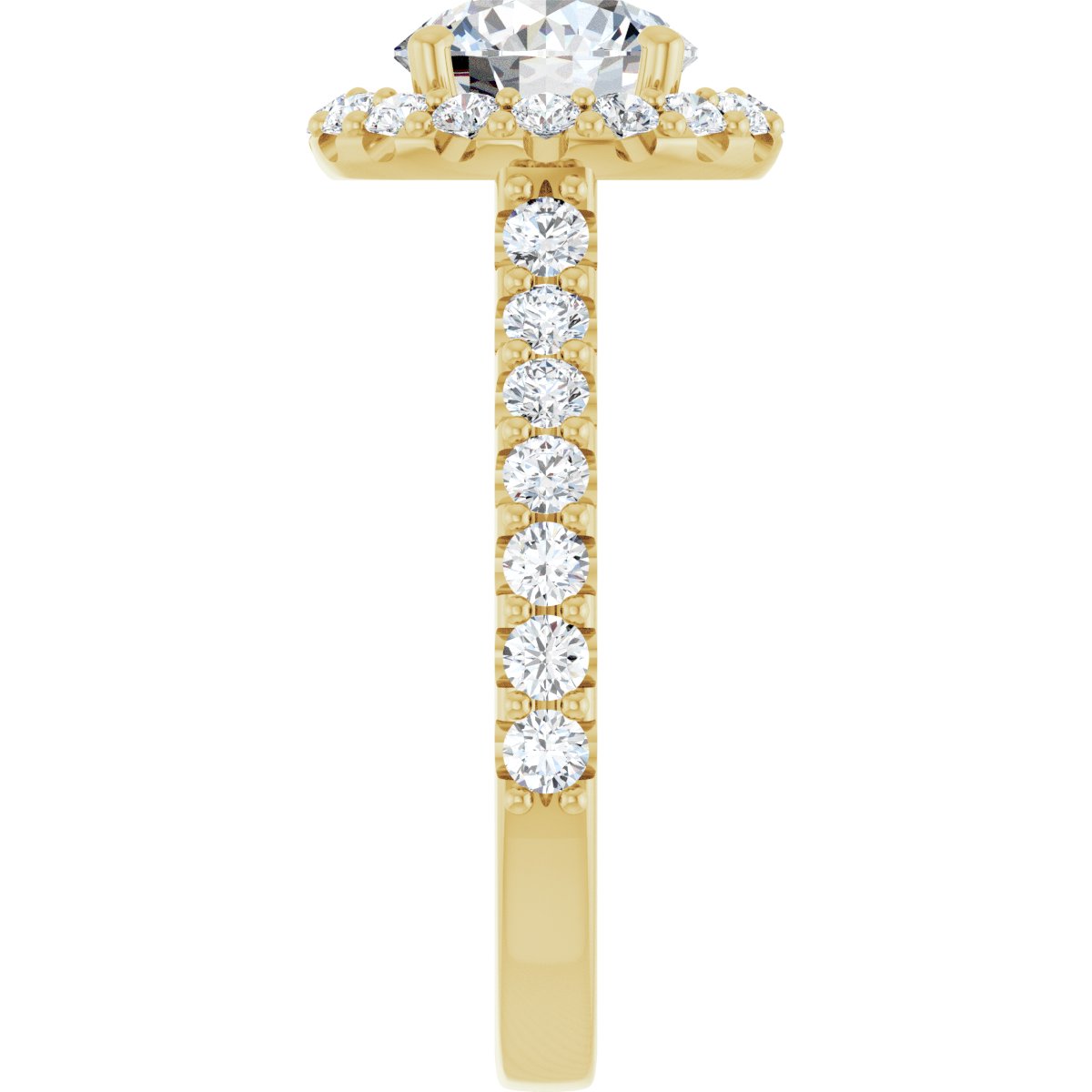 2 1/3 CTW Lab-Grown Diamond Engagement Ring in 14k yellow gold