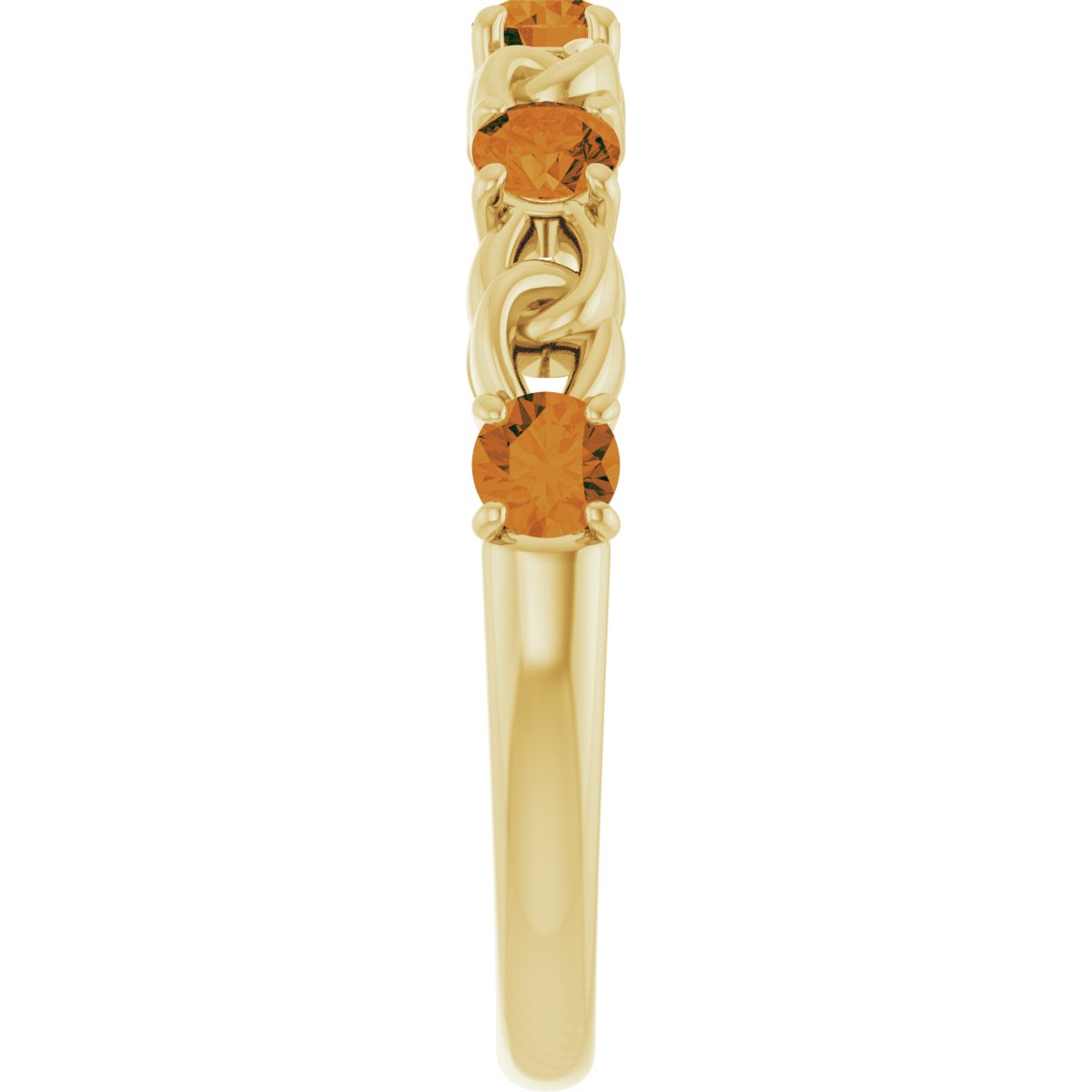 Natural Citrine Stackable Ring in 14k yellow gold