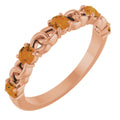 Natural Citrine Stackable Ring in 14k rose gold