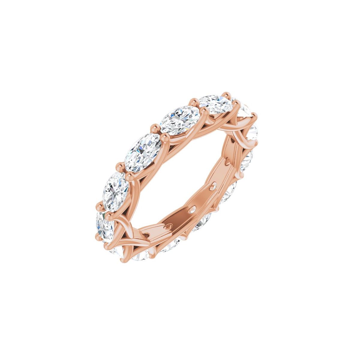 3 1/4 CTW Natural Diamond Eternity Band in 14k rose gold