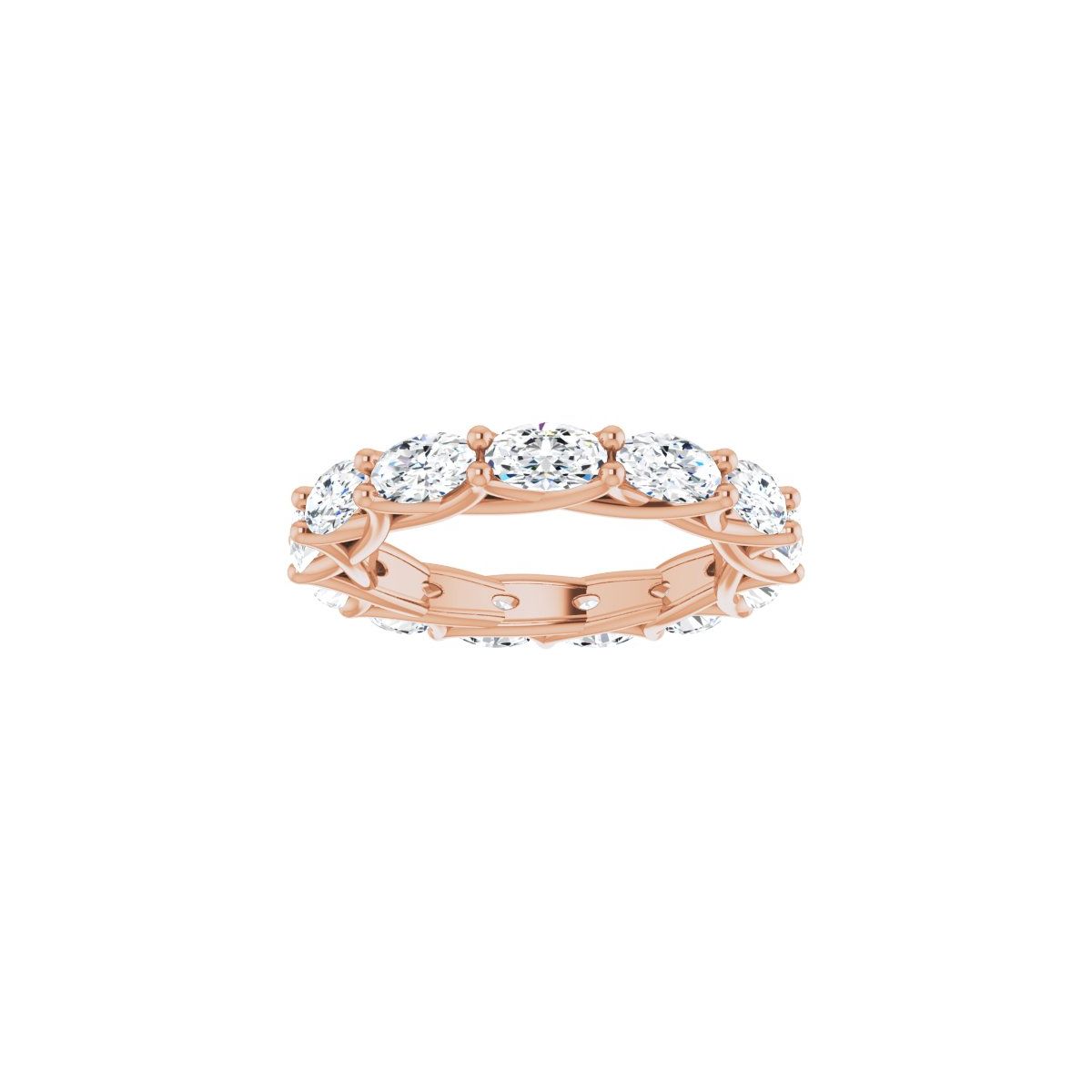 3 1/4 CTW Natural Diamond Eternity Band in 14k rose gold