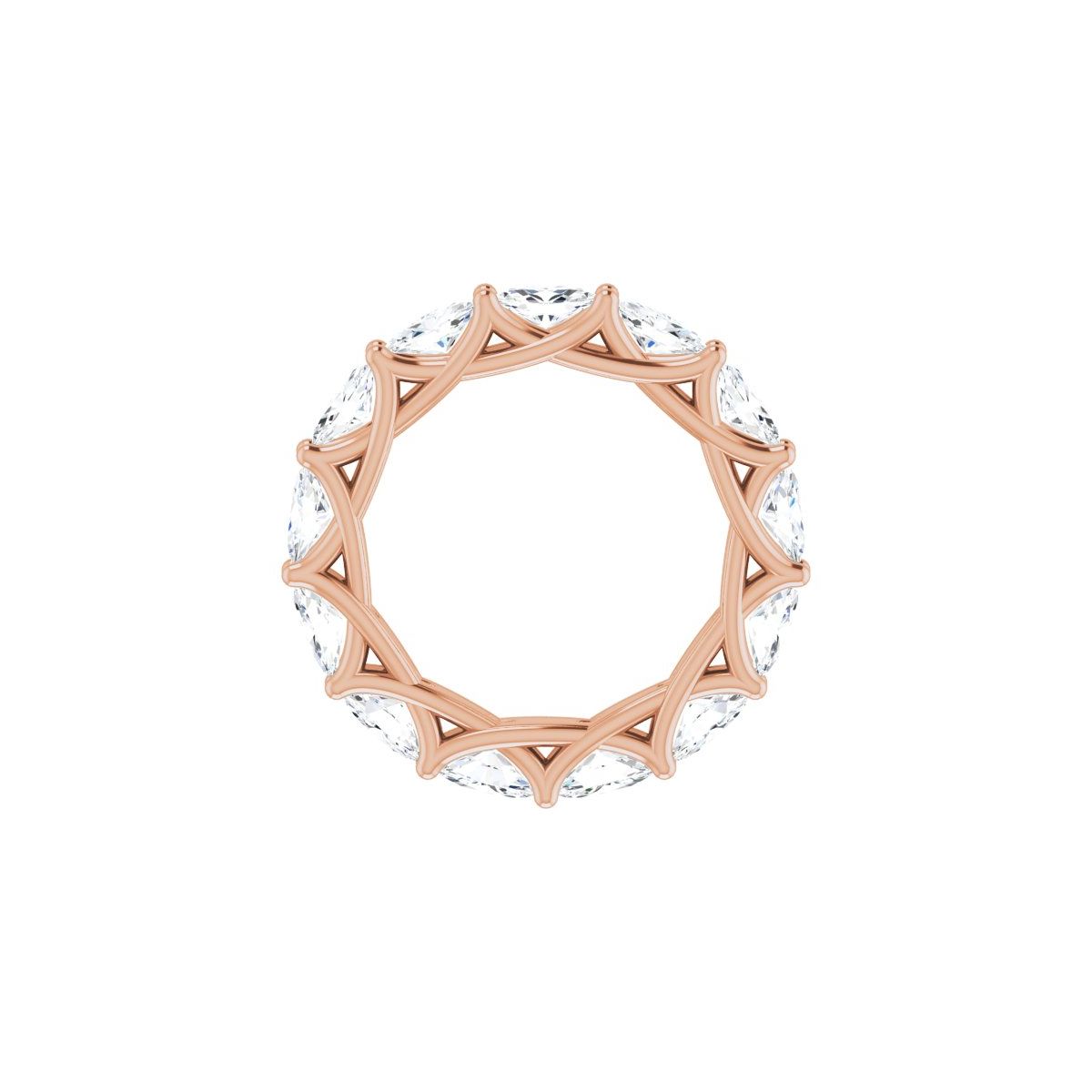 3 1/4 CTW Natural Diamond Eternity Band in 14k rose gold