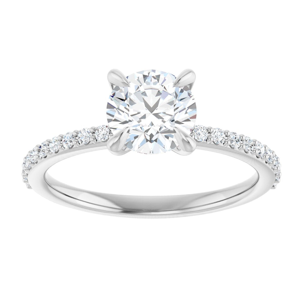 1 1/5 CTW Lab-Grown Diamond Engagement Ring in 14k white gold