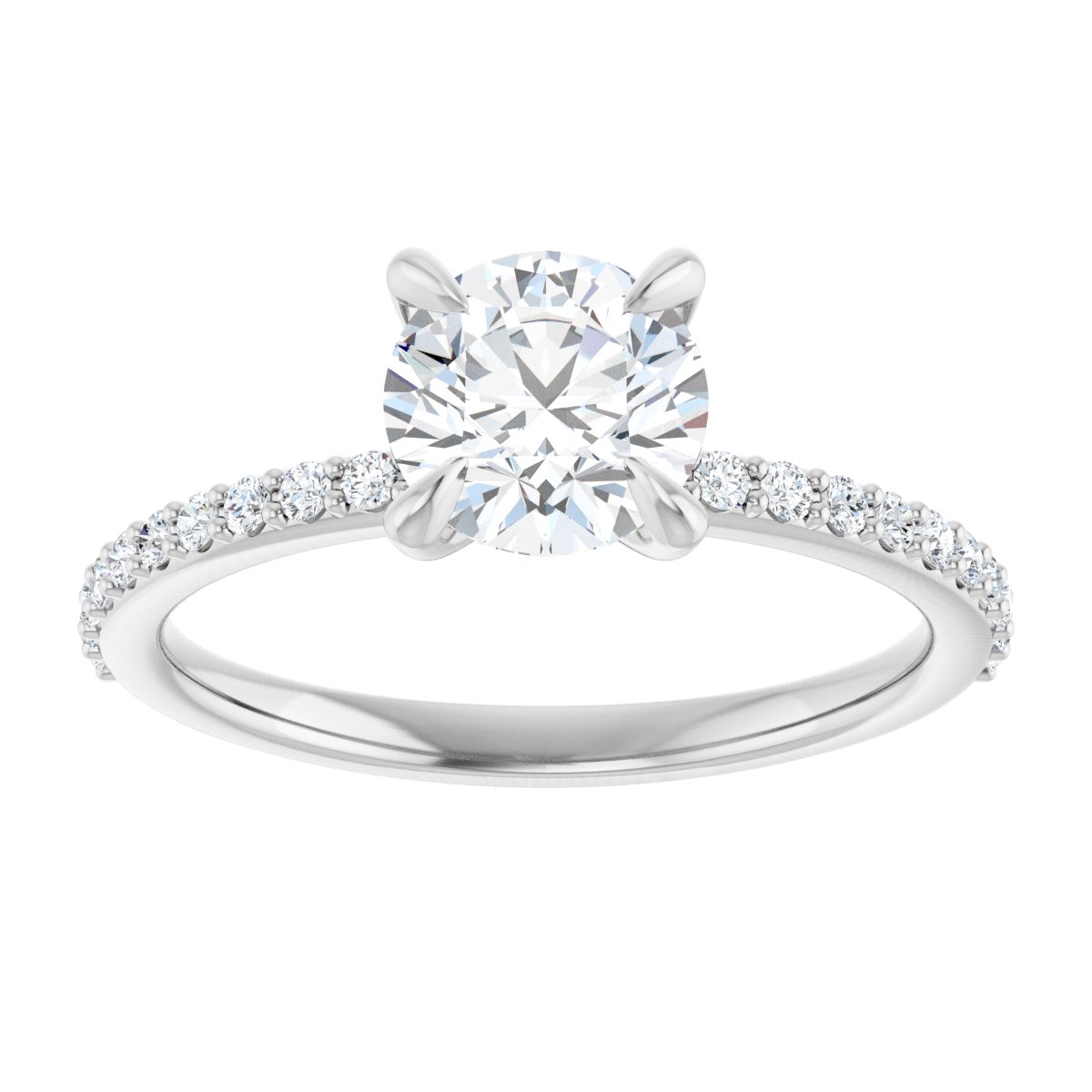 1 1/5 CTW Lab-Grown Diamond Engagement Ring in 14k white gold