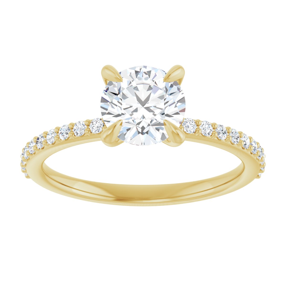 1 1/5 CTW Lab-Grown Diamond Engagement Ring in 14k yellow gold