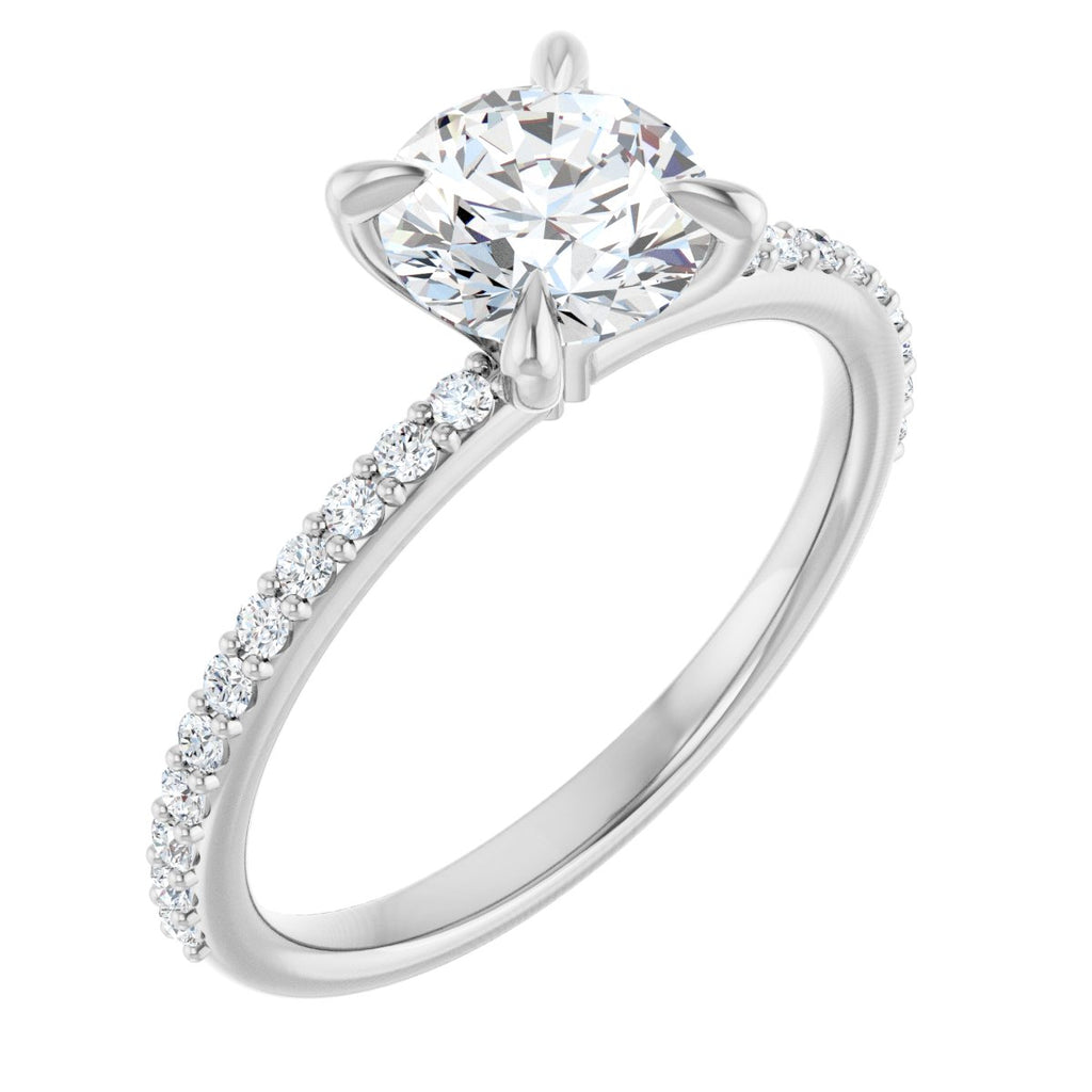 1 1/5 CTW Lab-Grown Diamond Engagement Ring in 14k white gold