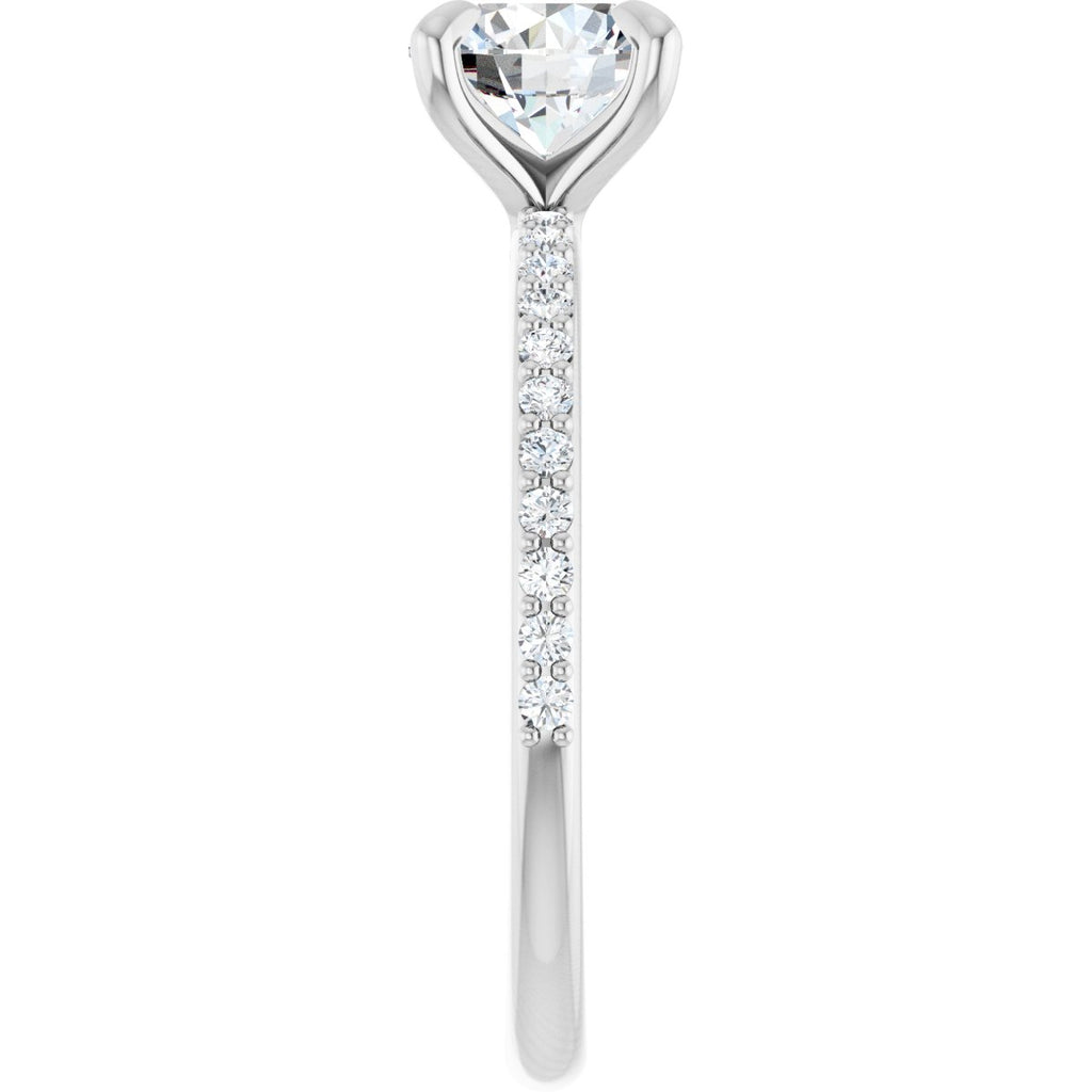 1 1/5 CTW Lab-Grown Diamond Engagement Ring in 14k white gold