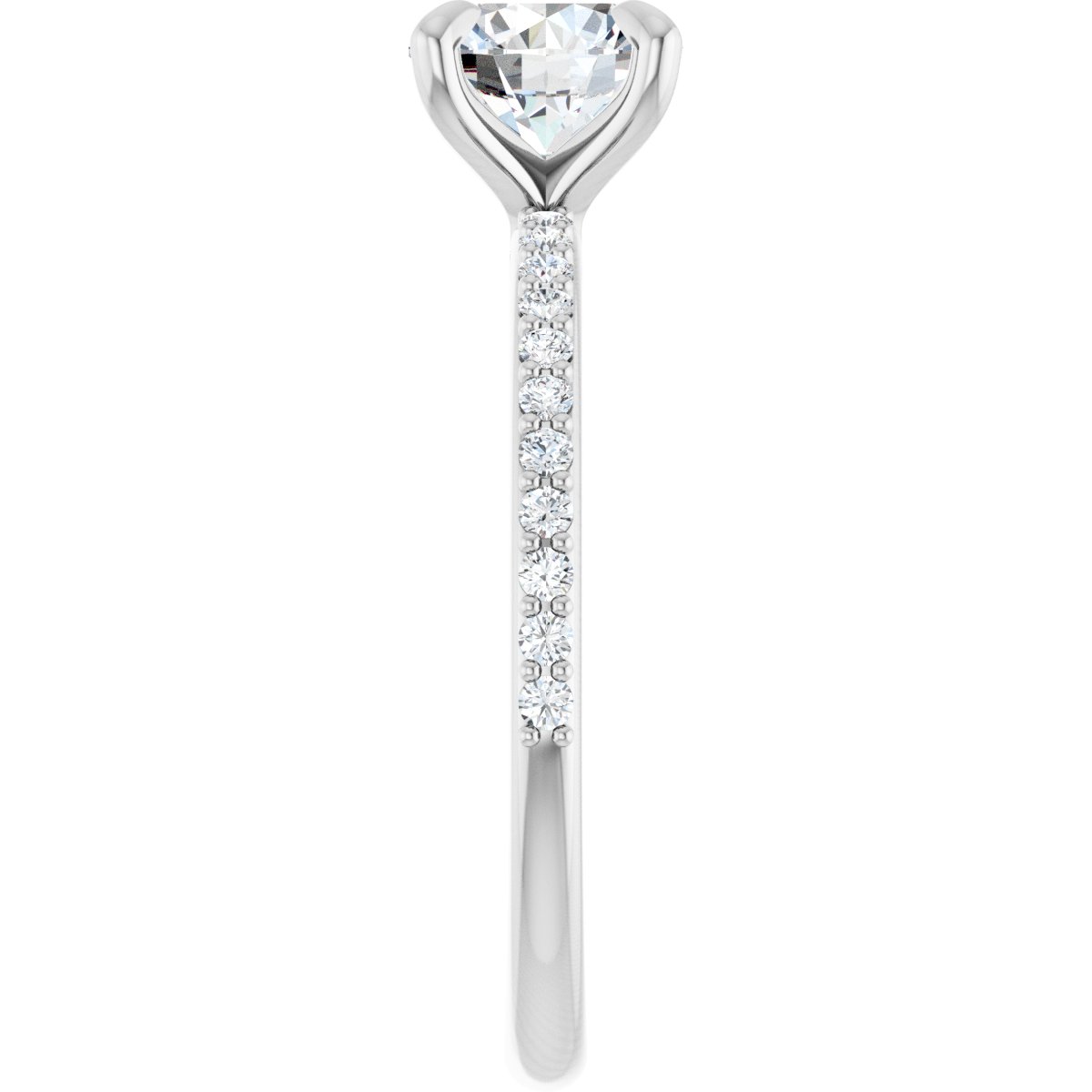 1 1/5 CTW Lab-Grown Diamond Engagement Ring in 14k white gold