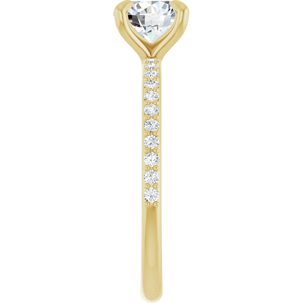 1 1/5 CTW Lab-Grown Diamond Engagement Ring in 14k yellow gold