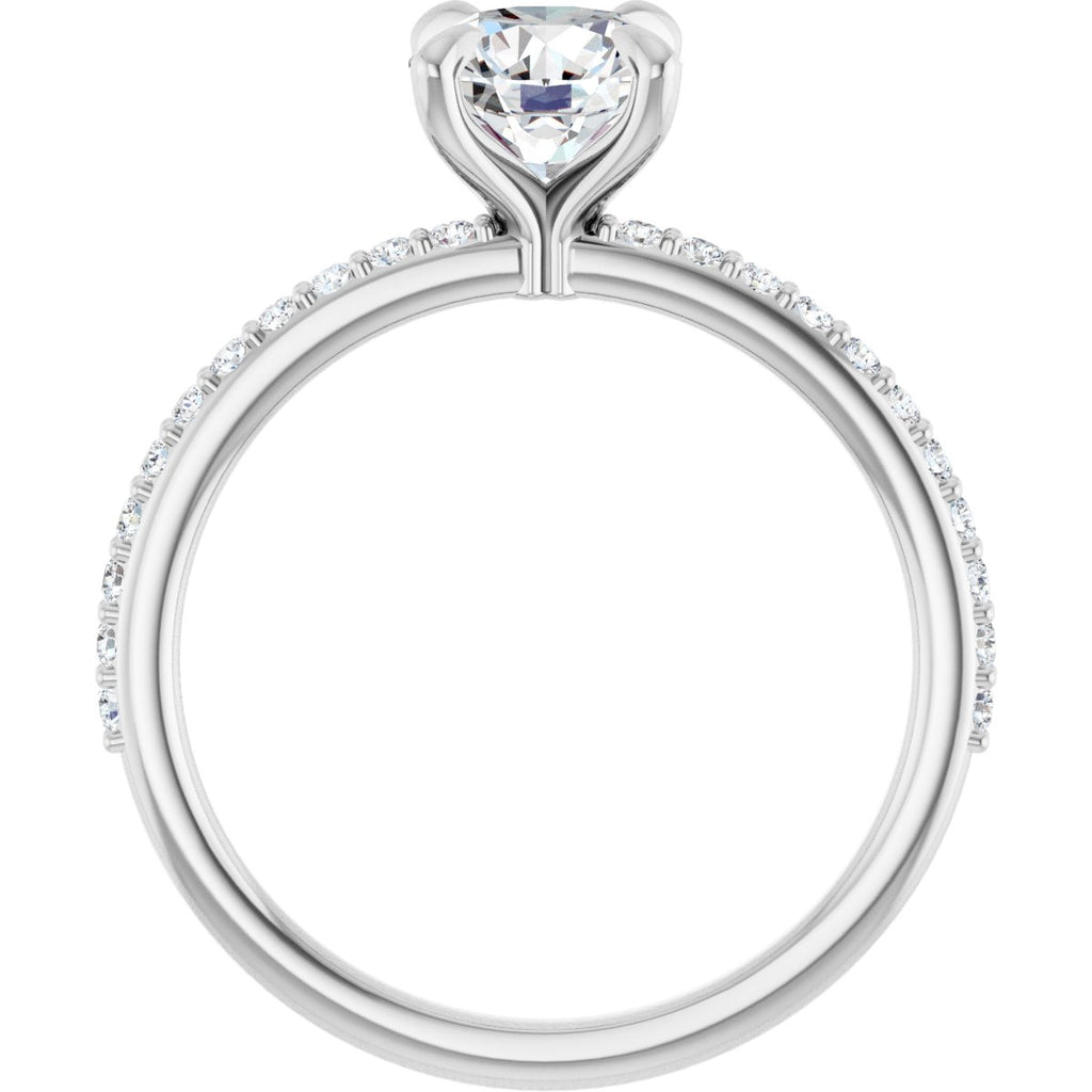 1 1/5 CTW Lab-Grown Diamond Engagement Ring in 14k white gold