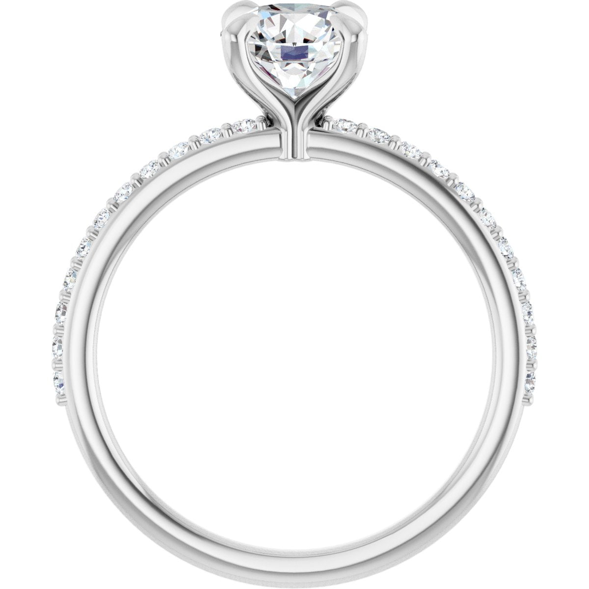 1 1/5 CTW Lab-Grown Diamond Engagement Ring in 14k white gold