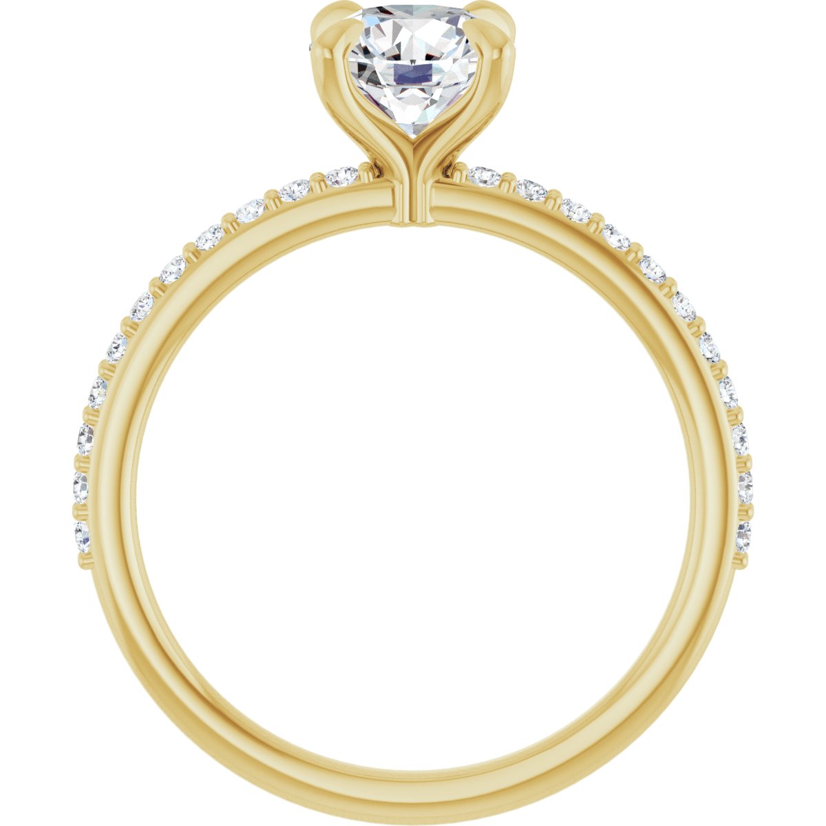 1 1/5 CTW Lab-Grown Diamond Engagement Ring in 14k yellow gold