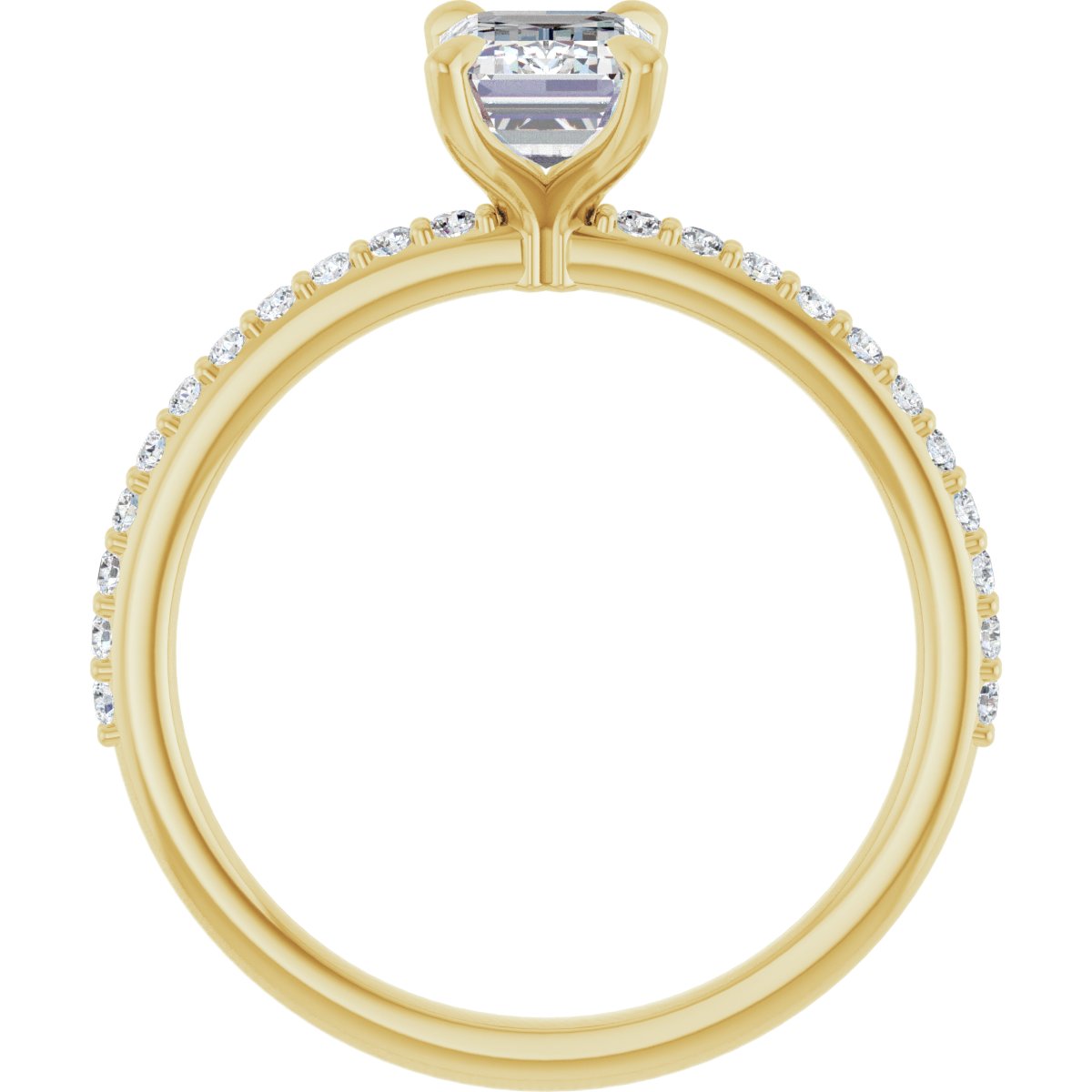 1 3/8 CTW Lab-Grown Diamond Engagement Ring in 14k yellow gold