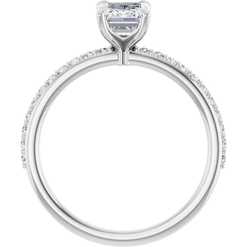 1 3/8 CTW Lab-Grown Diamond Engagement Ring in 14k white gold