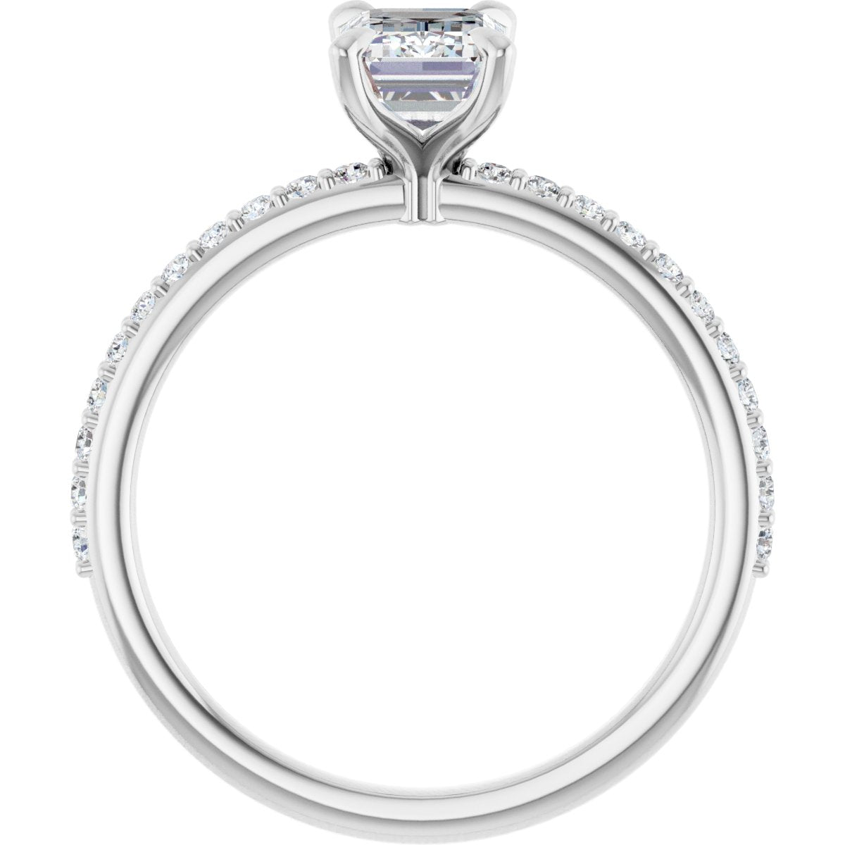 1 3/8 CTW Lab-Grown Diamond Engagement Ring in 14k white gold