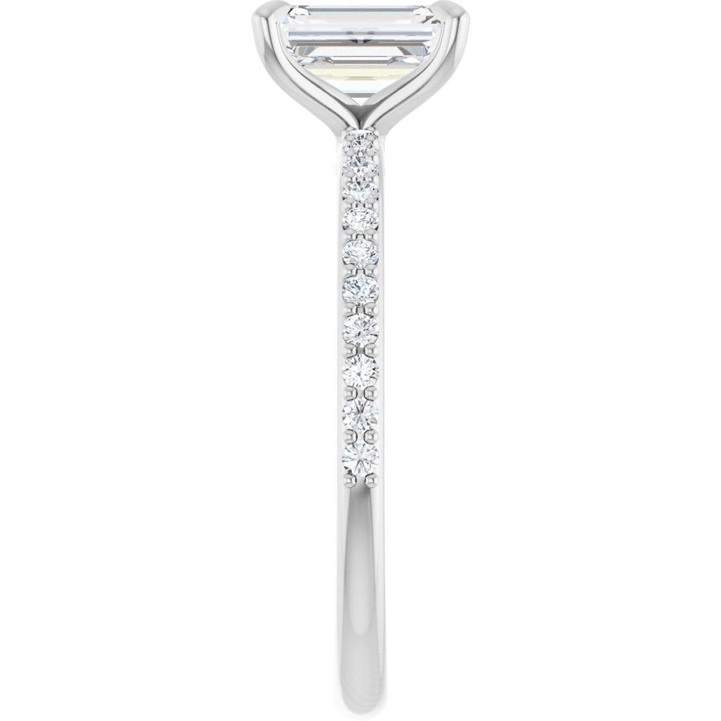 1 3/8 CTW Lab-Grown Diamond Engagement Ring in 14k white gold