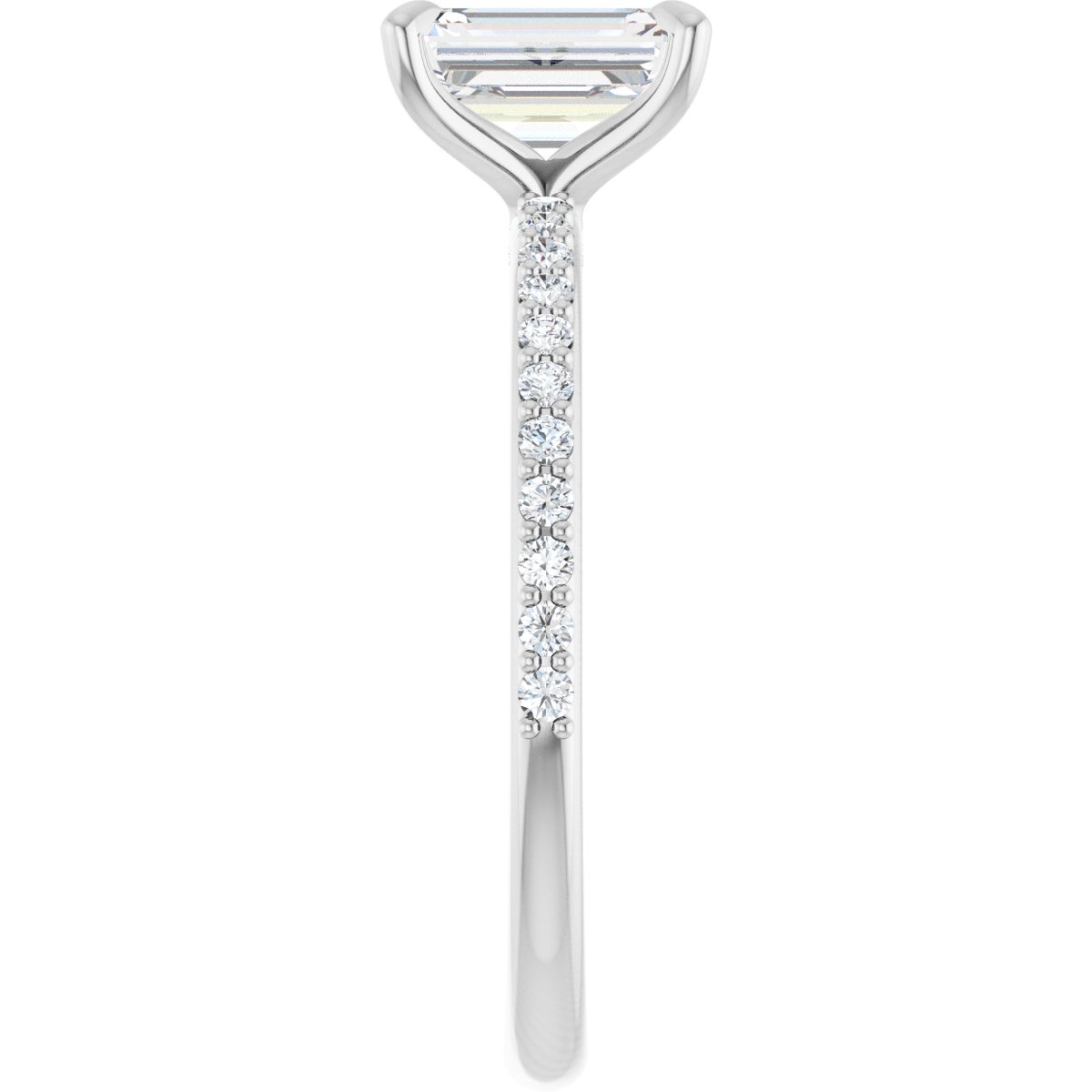 1 3/8 CTW Lab-Grown Diamond Engagement Ring in 14k white gold