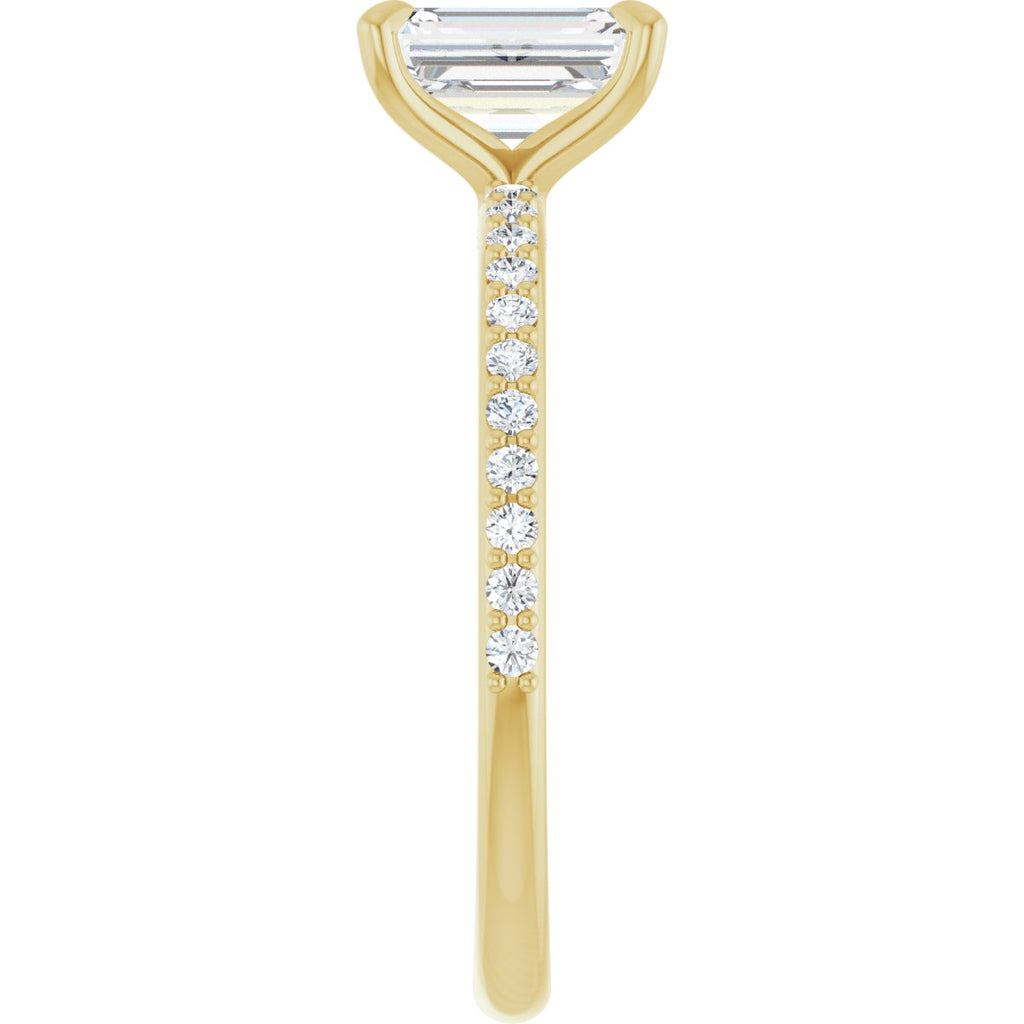 1 3/8 CTW Lab-Grown Diamond Engagement Ring in 14k yellow gold