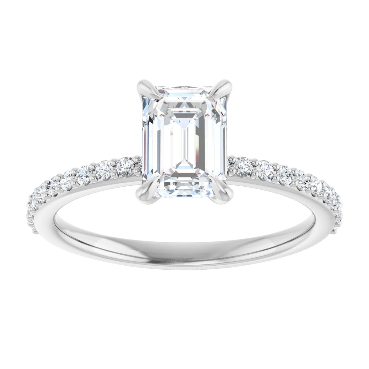 1 3/8 CTW Lab-Grown Diamond Engagement Ring in 14k white gold