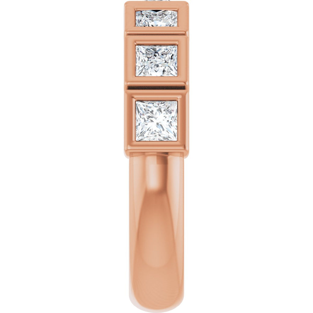 1 1/8 CTW Natural Diamond Anniversary Band in 14k rose gold