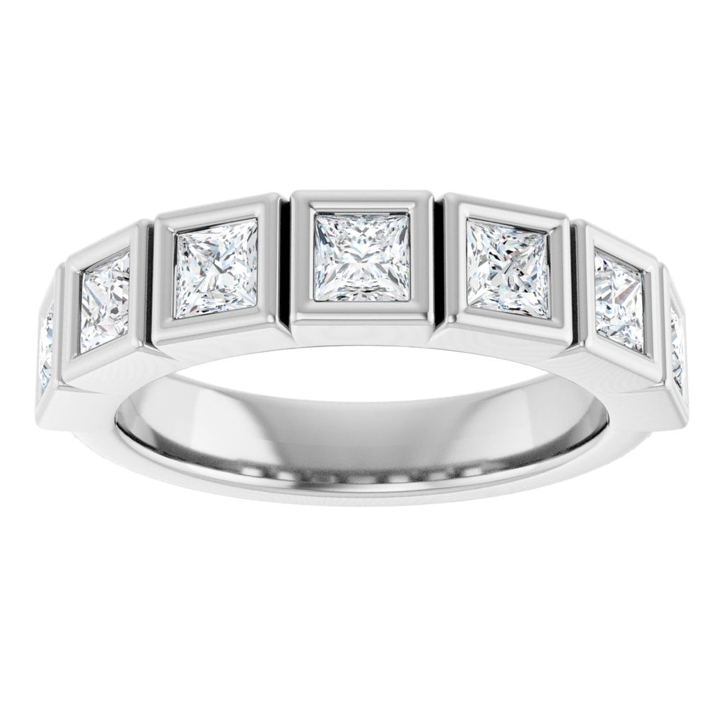 1 1/8 CTW Natural Diamond Anniversary Band in 14k white gold