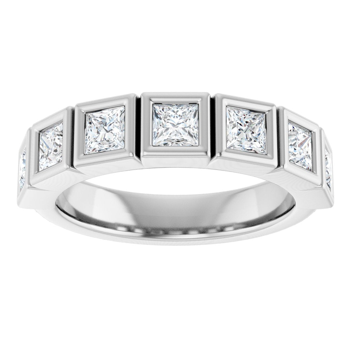 1 1/8 CTW Natural Diamond Anniversary Band in 14k white gold