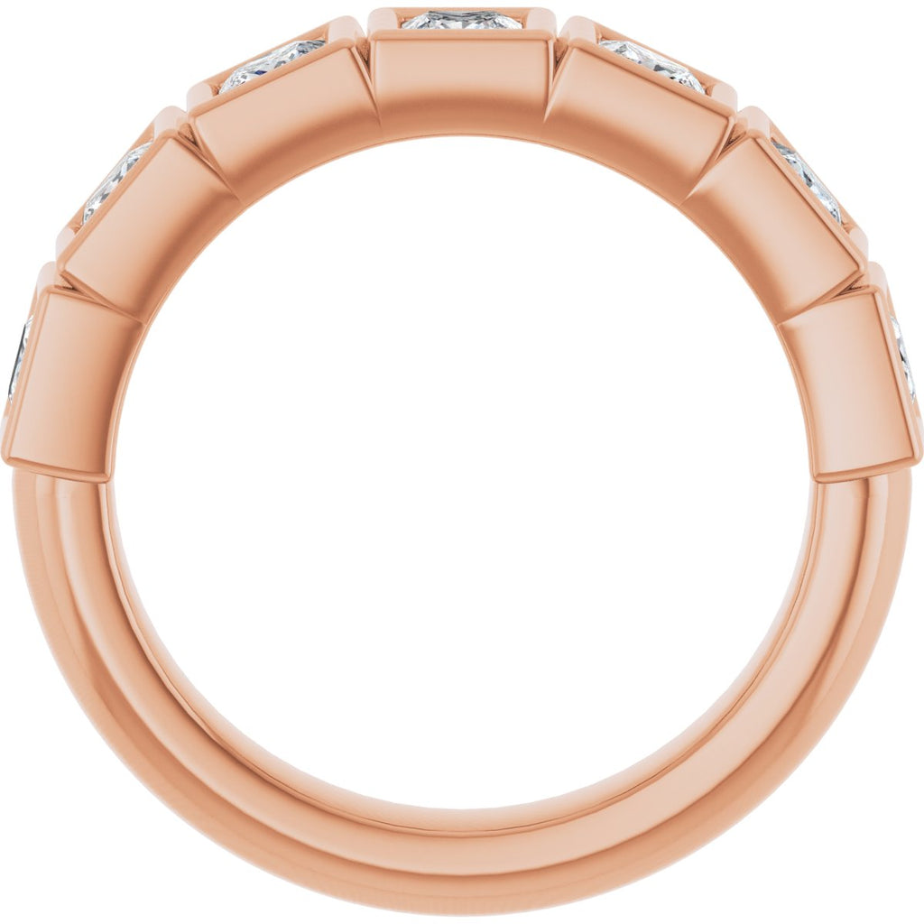1 1/8 CTW Natural Diamond Anniversary Band in 14k rose gold