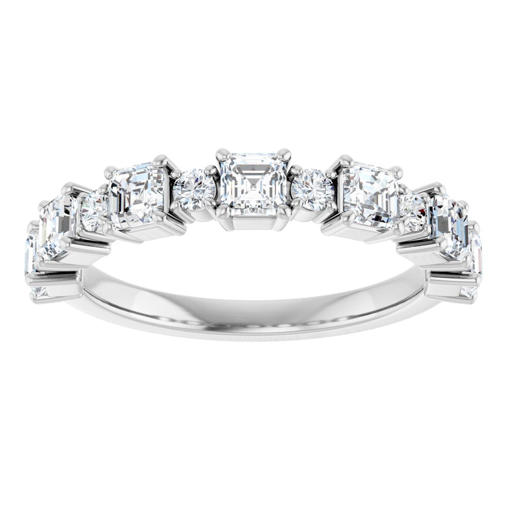 1 1/3 CTW Natural Diamond Anniversary Band in 14k white gold