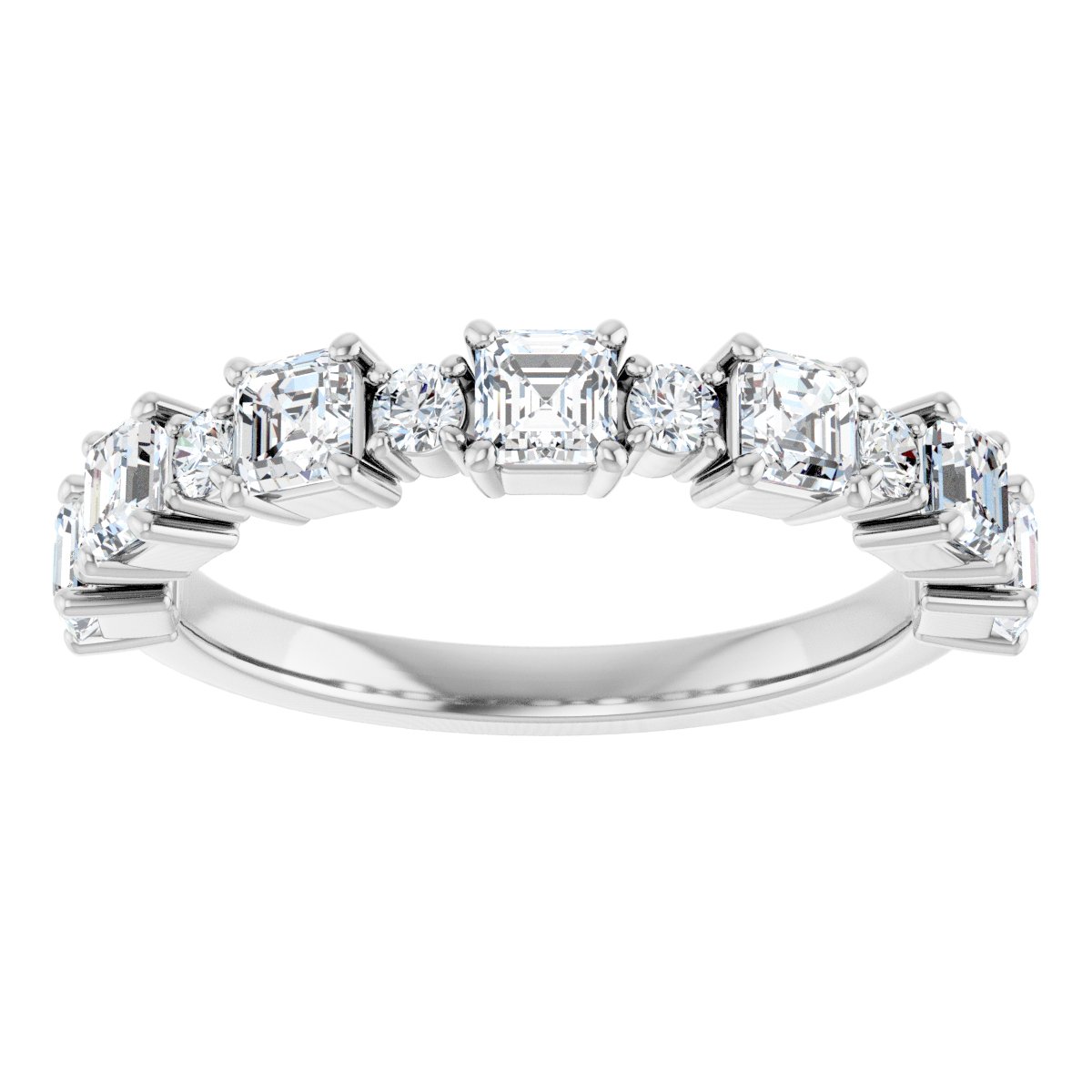 1 1/3 CTW Natural Diamond Anniversary Band in 14k white gold