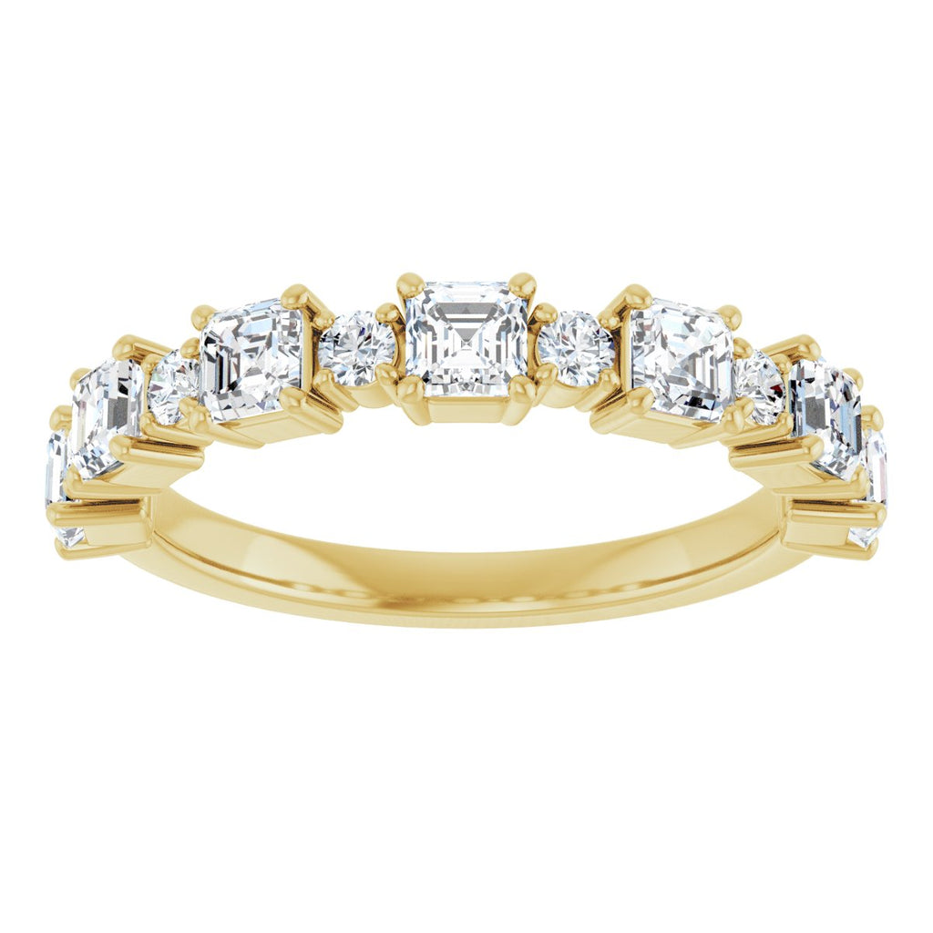 1 1/3 CTW Natural Diamond Anniversary Band in 14k yellow gold