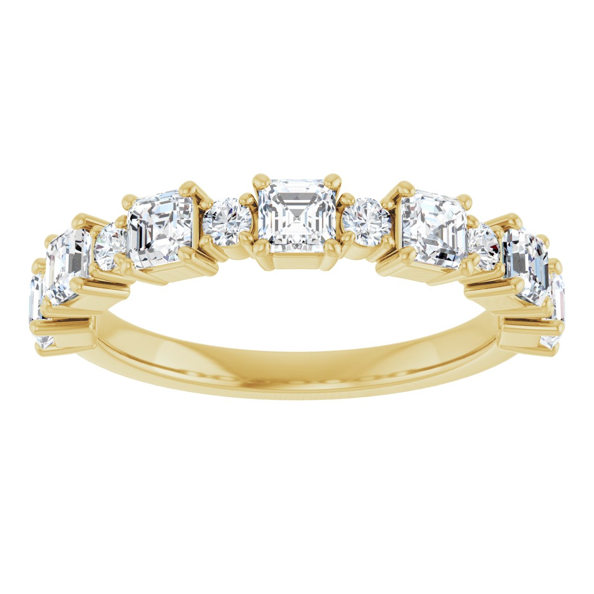 1 1/3 CTW Natural Diamond Anniversary Band in 14k yellow gold