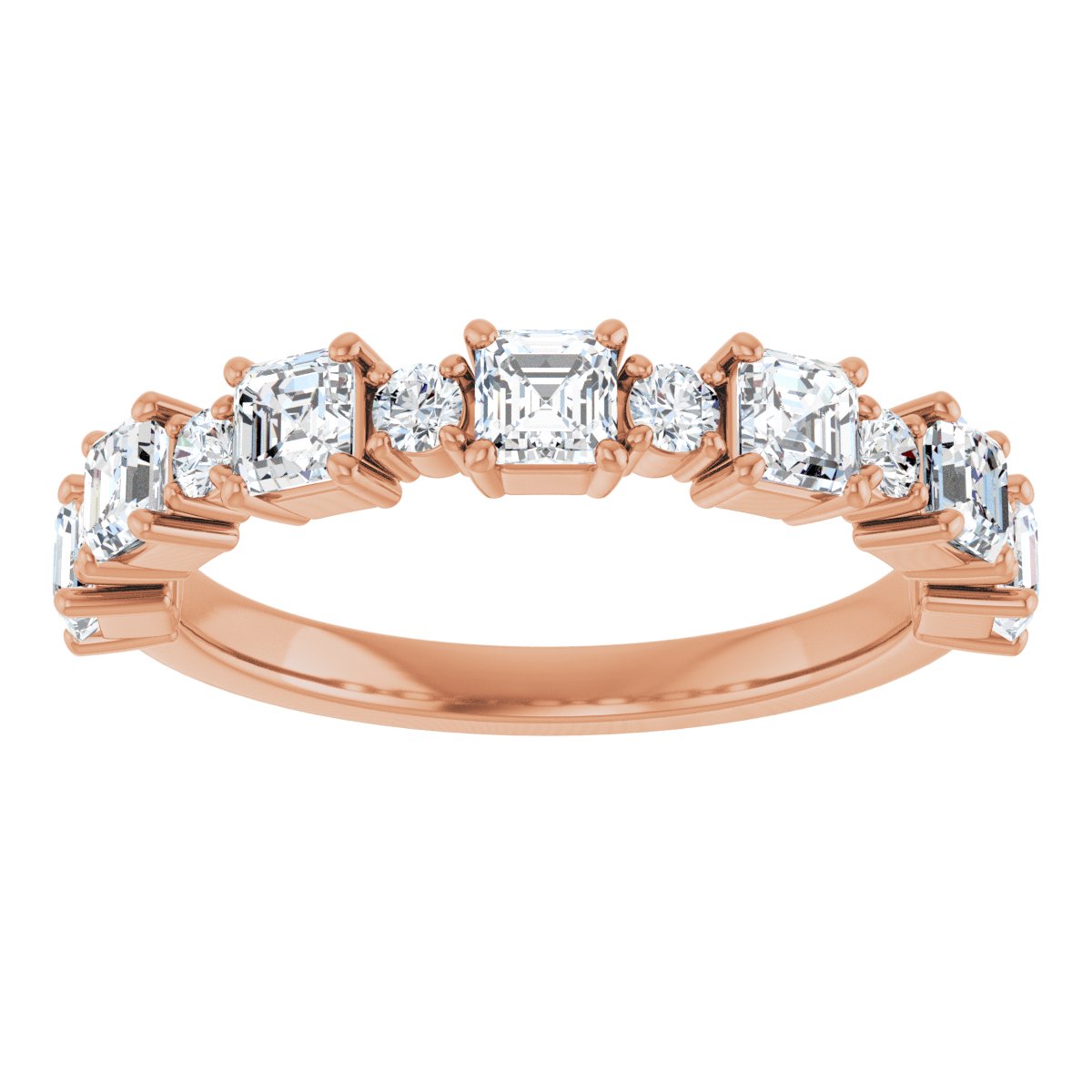 1 1/3 CTW Natural Diamond Anniversary Band in 14k rose gold