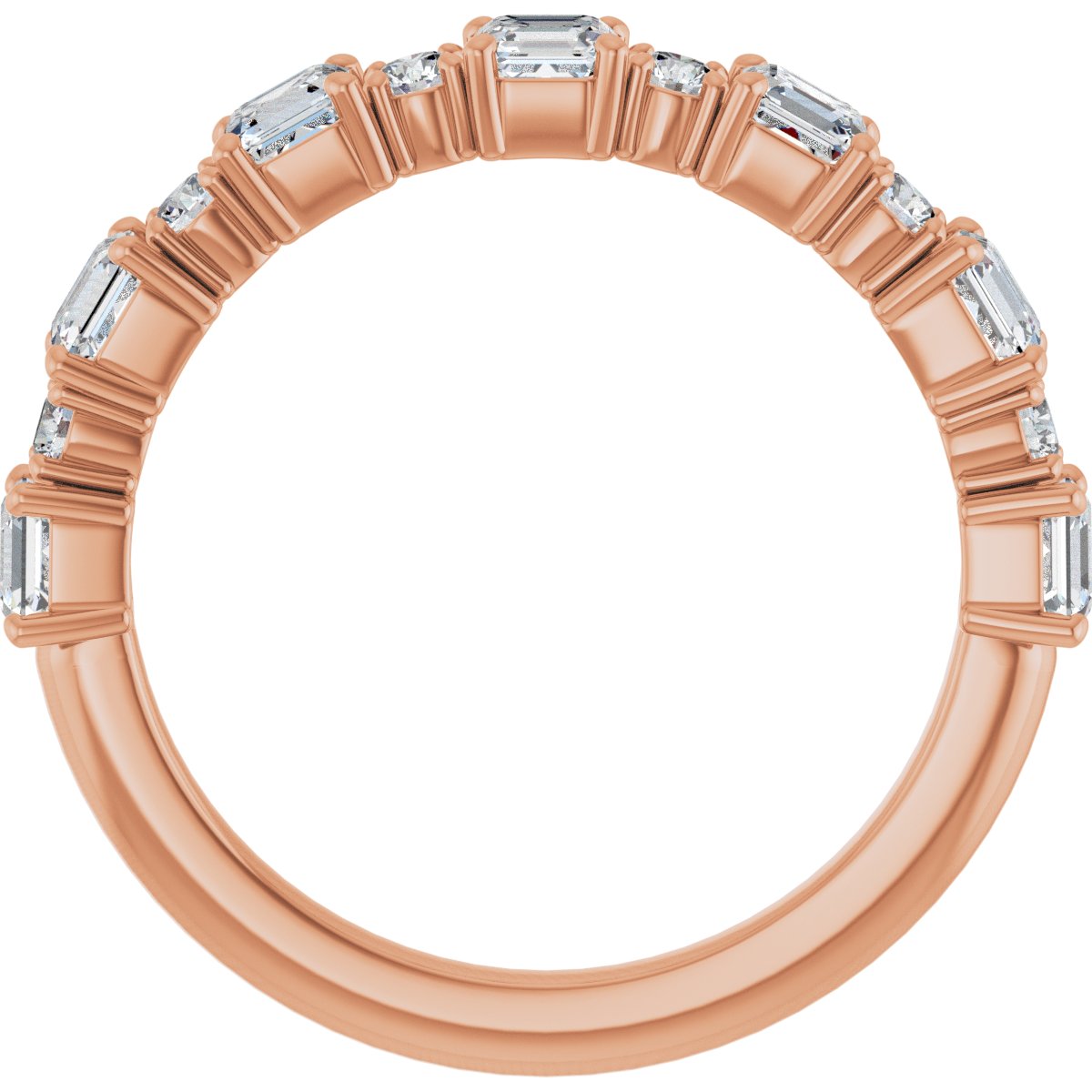 1 1/3 CTW Natural Diamond Anniversary Band in 14k rose gold