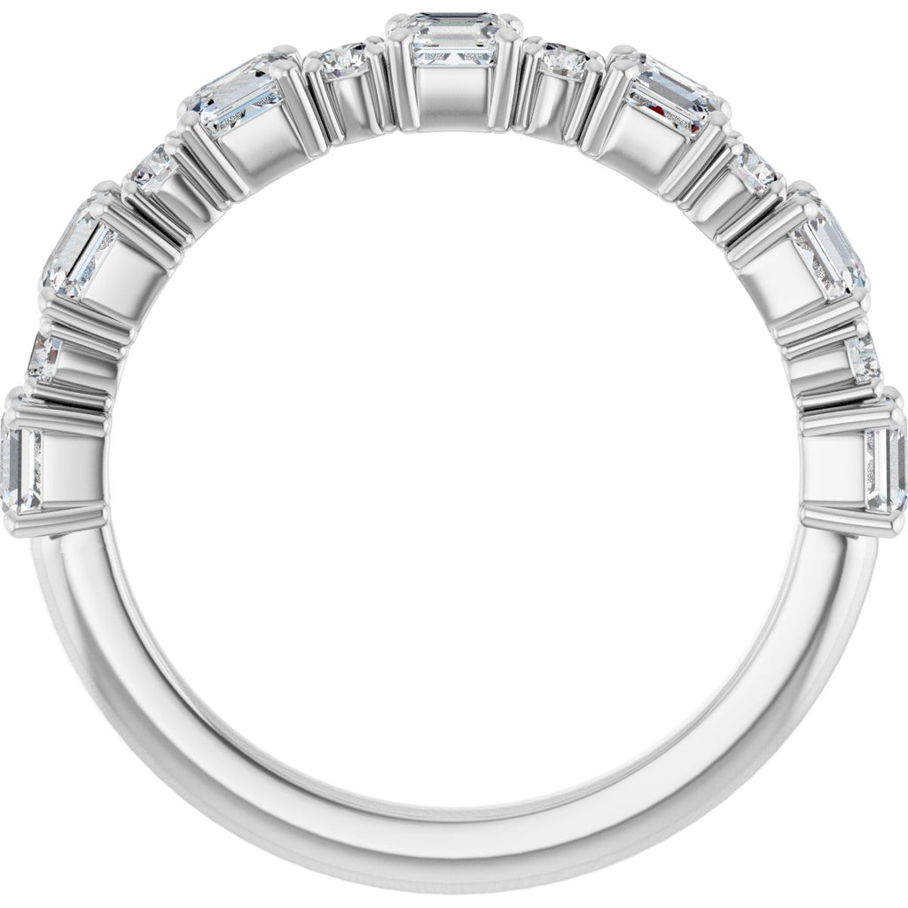 1 1/3 CTW Natural Diamond Anniversary Band in 14k white gold