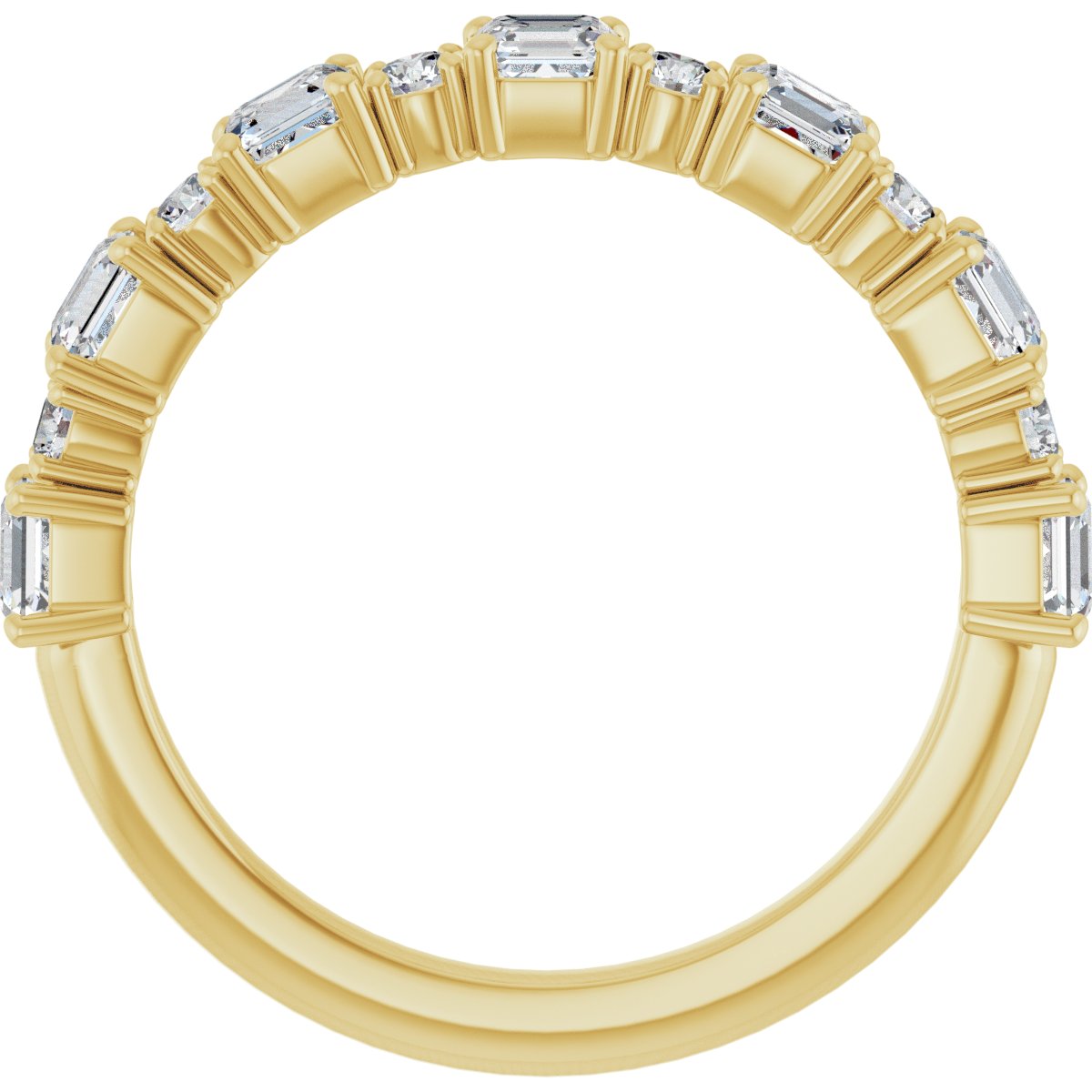 1 1/3 CTW Natural Diamond Anniversary Band in 14k yellow gold