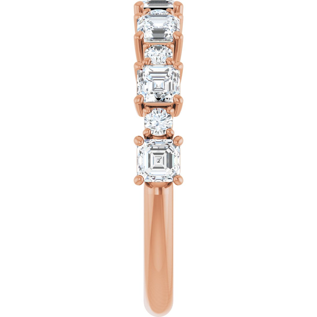1 1/3 CTW Natural Diamond Anniversary Band in 14k rose gold