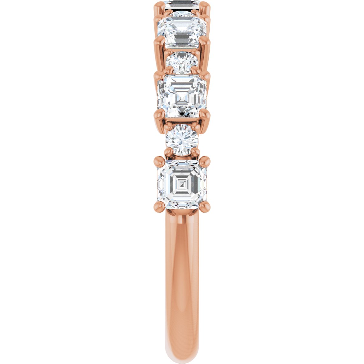 1 1/3 CTW Natural Diamond Anniversary Band in 14k rose gold