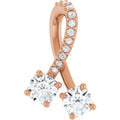 1/2 CTW Natural Diamond Pendant in 14k rose gold