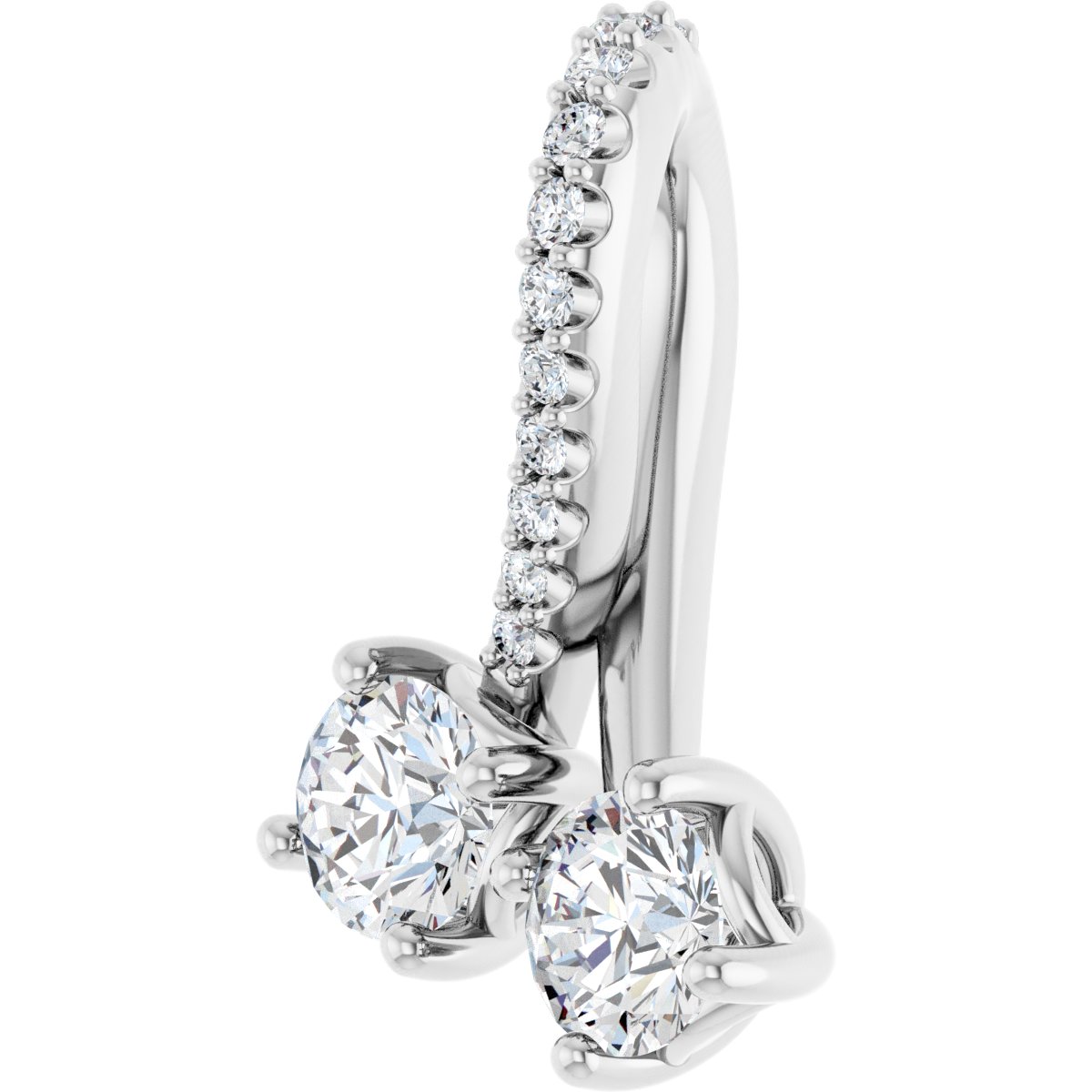 1/2 CTW Natural Diamond Pendant in 14k white gold