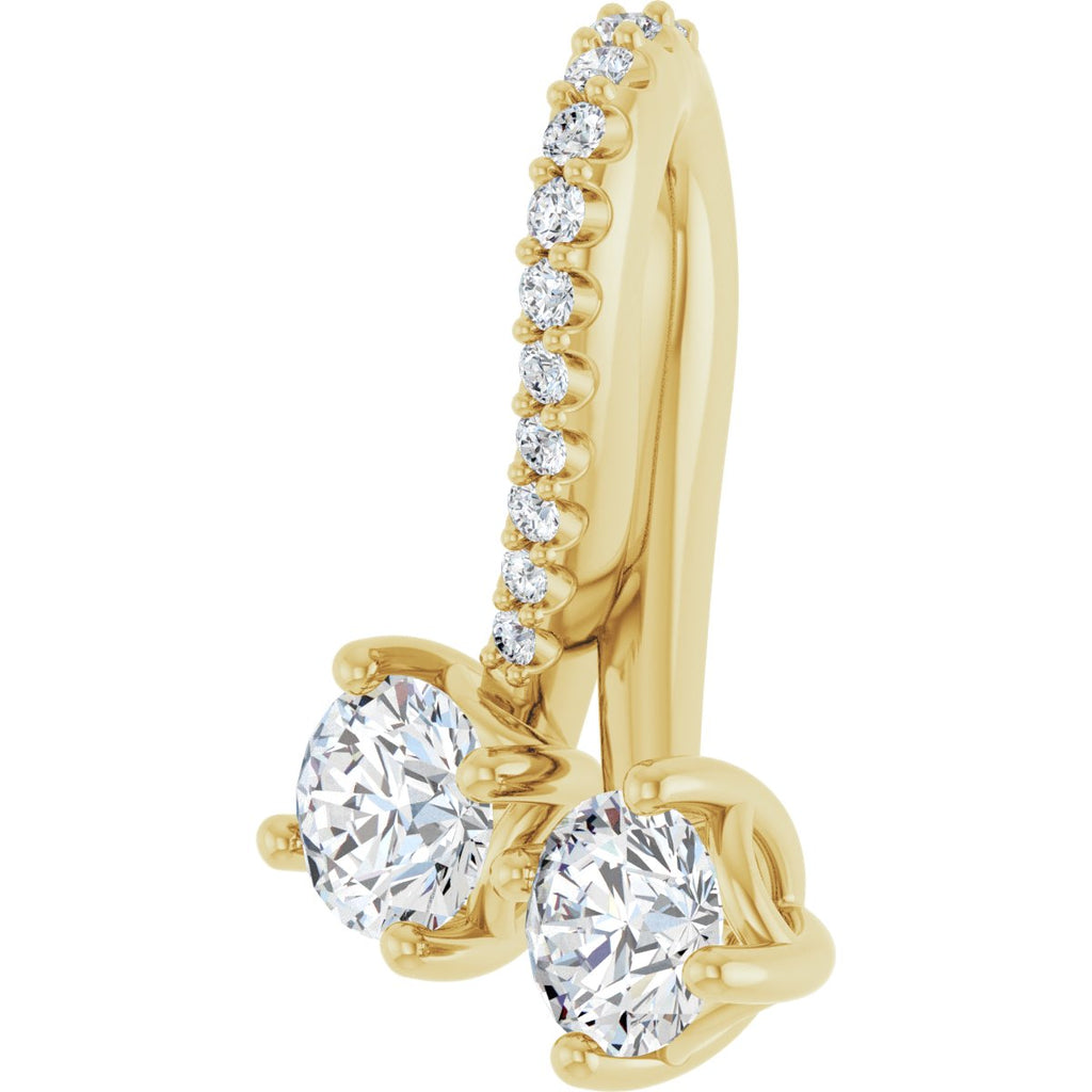 1/2 CTW Natural Diamond Pendant in 14k yellow gold