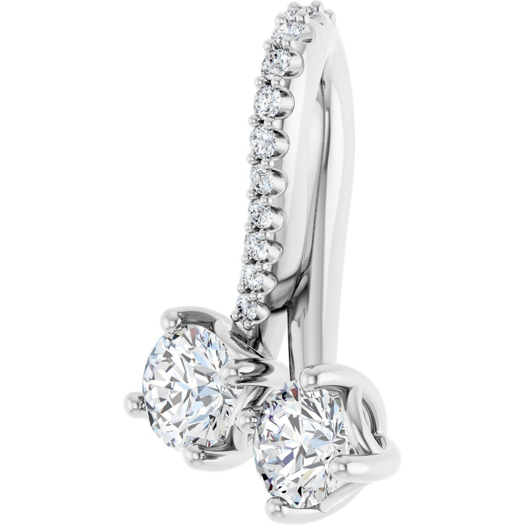 1/2 CTW Natural Diamond Pendant in 14k white gold