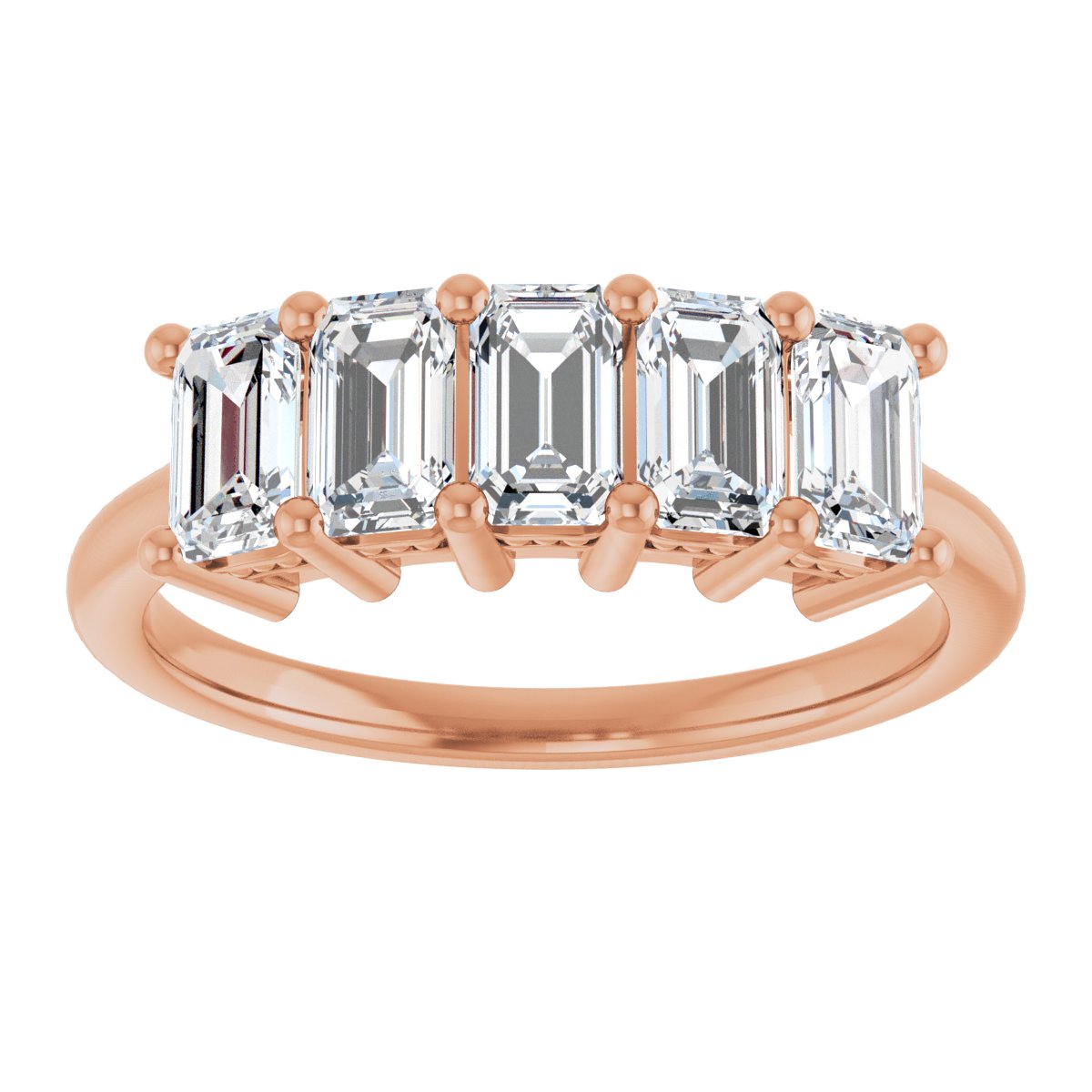 1 3/4 CTW Lab-Grown Diamond Anniversary Band in 14k rose gold