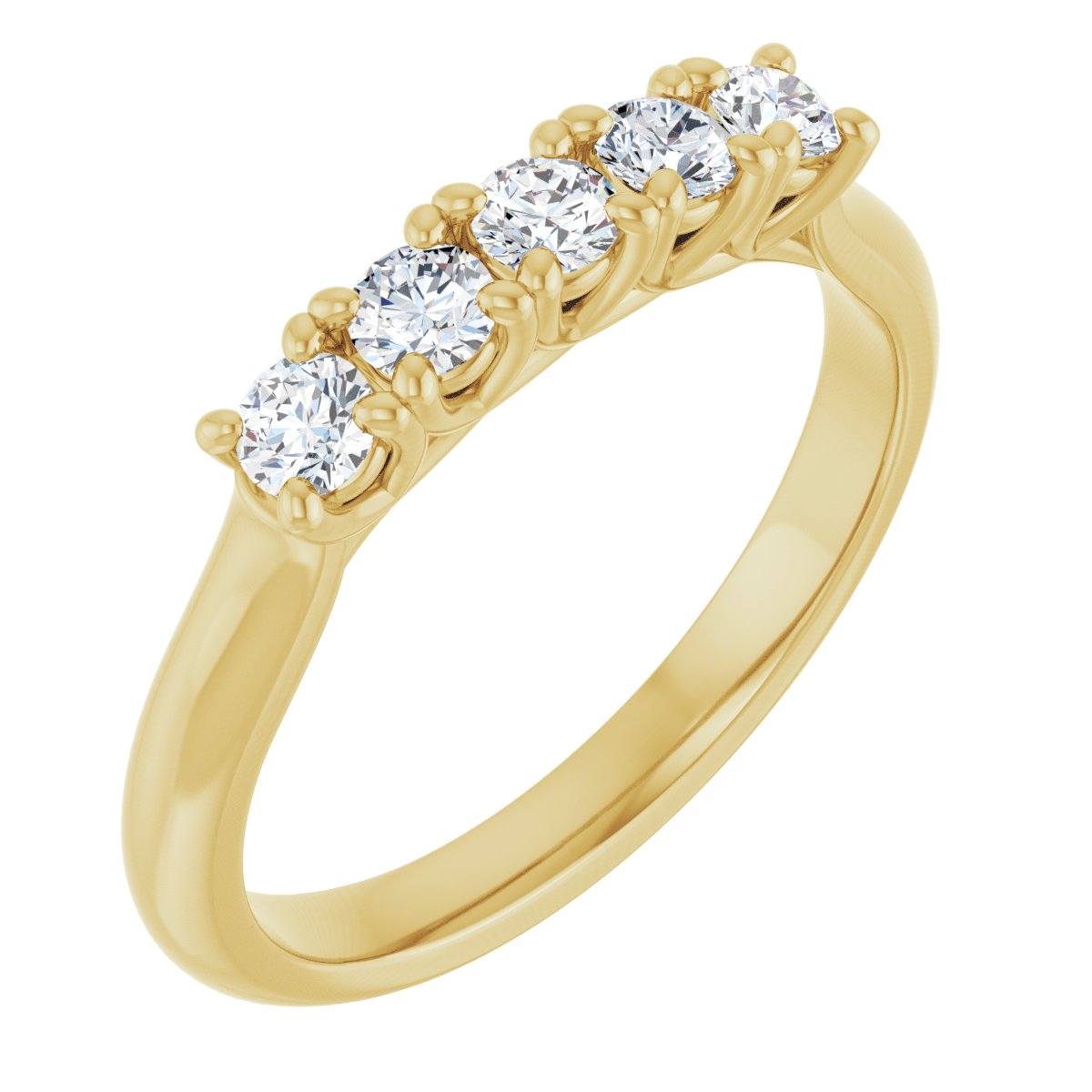 1 1/6 CTW Natural Diamond Anniversary Band in 14k yellow gold