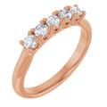 9/10 CTW Natural Diamond Anniversary Band in 14k rose gold