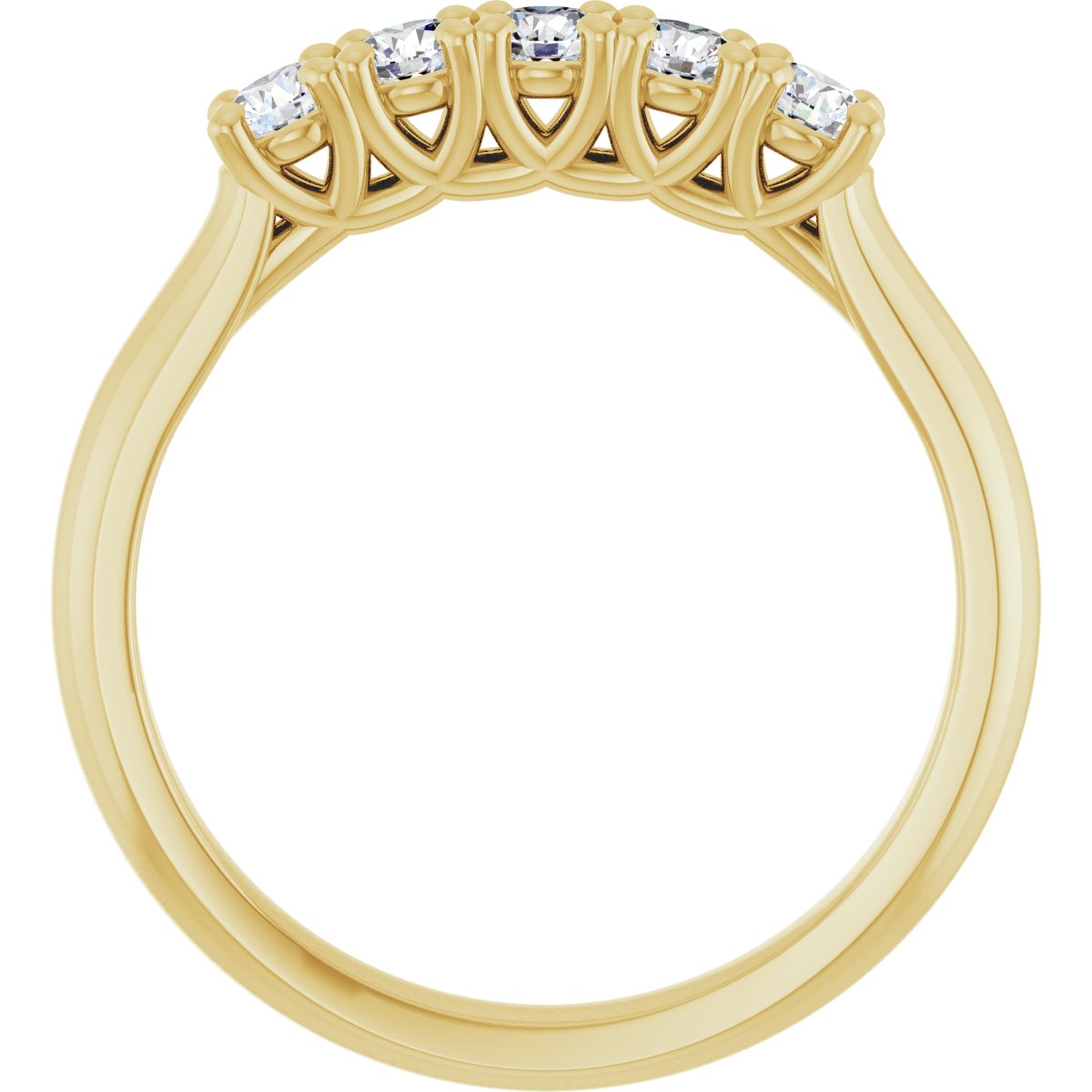 1 1/6 CTW Natural Diamond Anniversary Band in 14k yellow gold