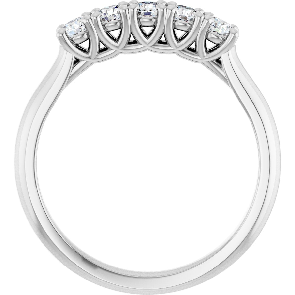 1 1/6 CTW Natural Diamond Anniversary Band in 14k white gold