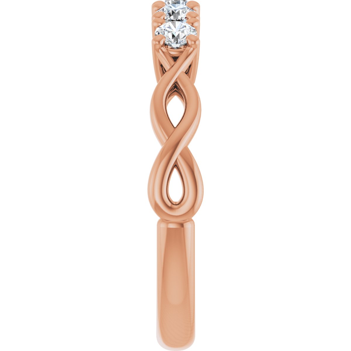 1 CTW Natural Diamond Five-Stone Anniversary Band in 14k rose gold