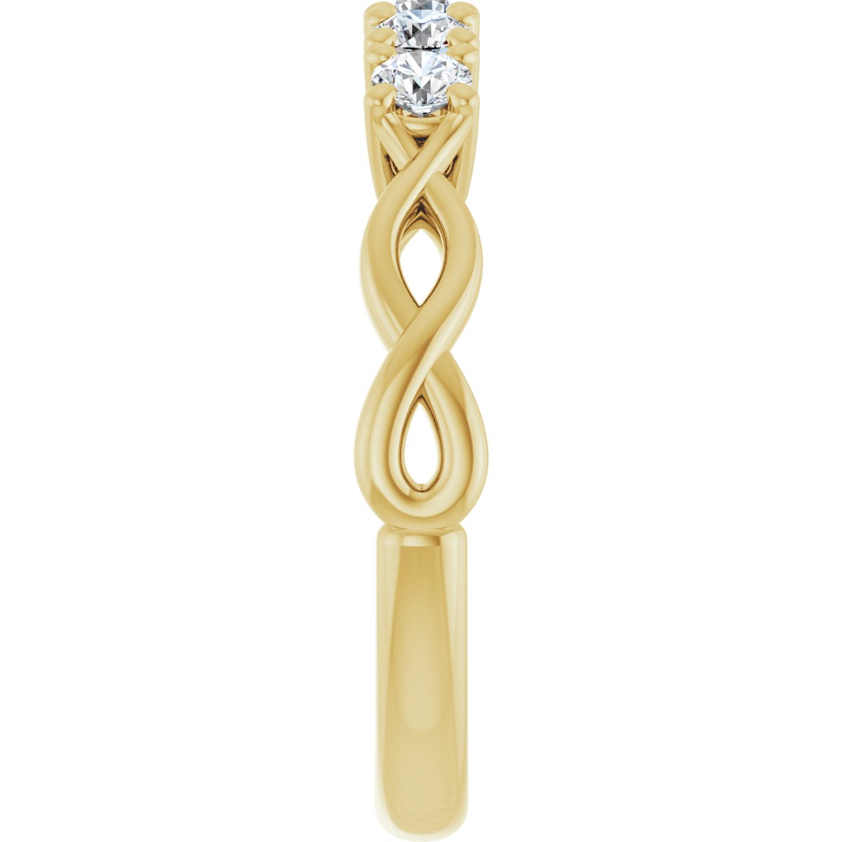 1 CTW Natural Diamond Five-Stone Anniversary Band in 14k yellow gold